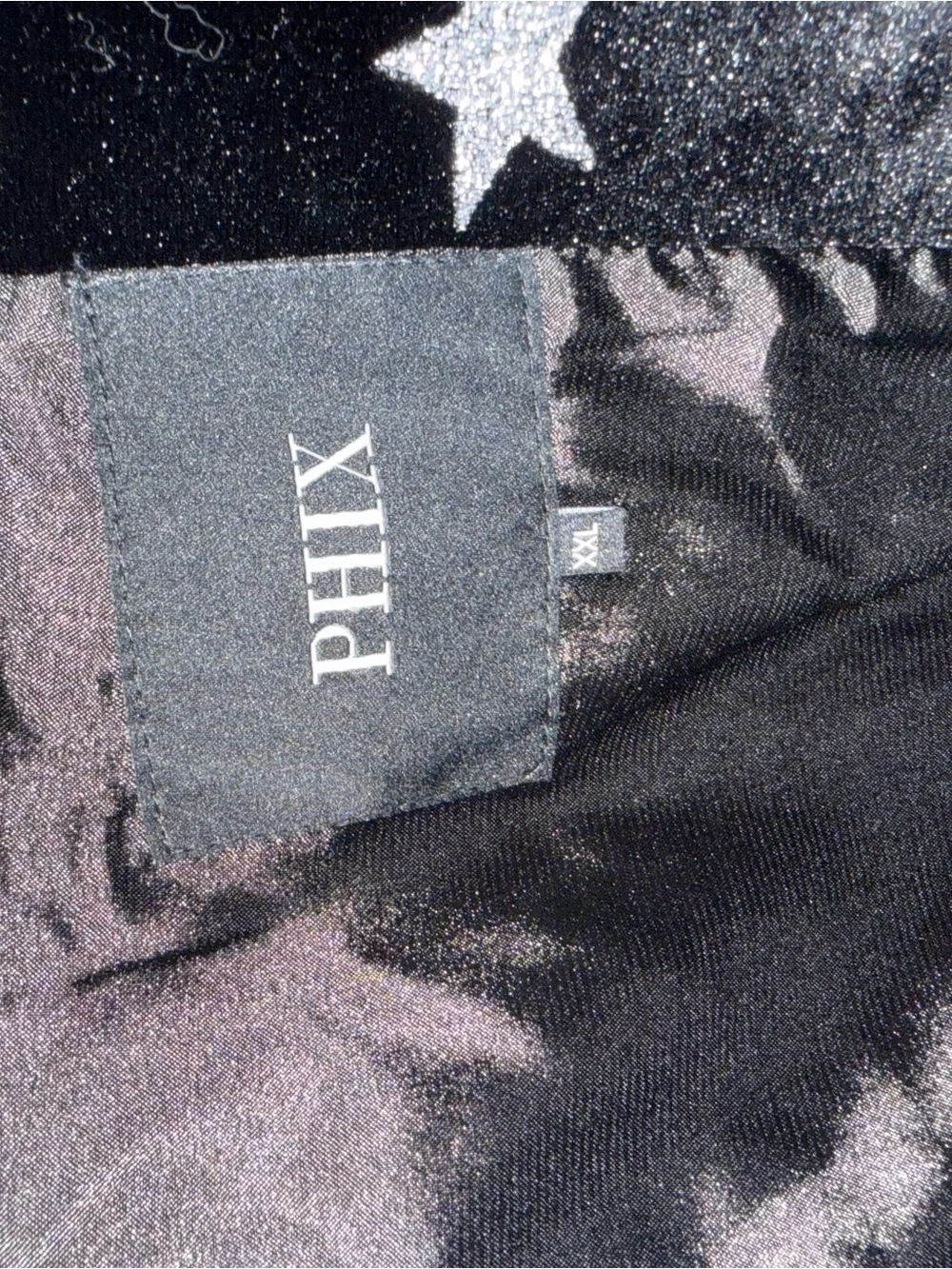 Source Unknown Black Velvet Star-Embroidered Blazer
